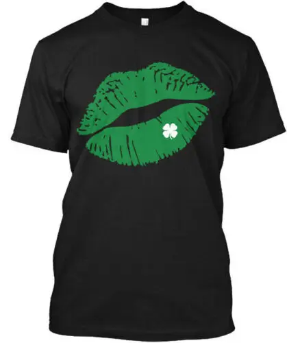 St Patricks Day Green Lipstick T-Shirt Made in the USA Size S to 5XL