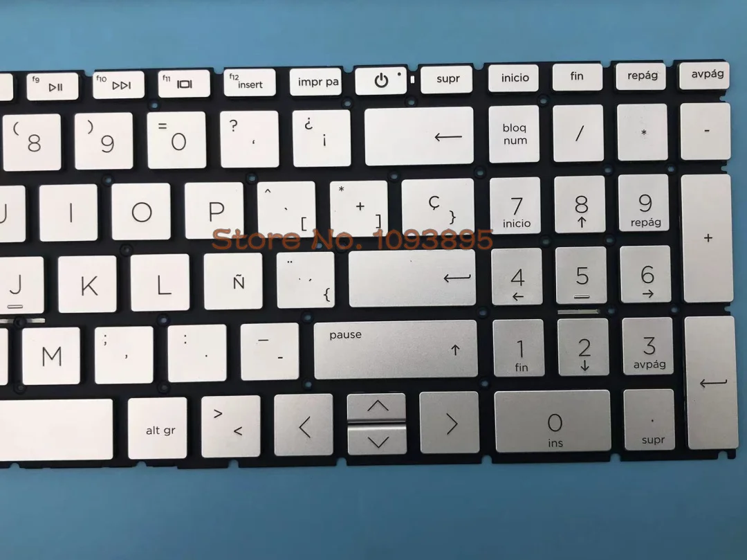 Imagem -03 - Teclado Prata Latino Espanhol para hp Pavilion Novo 15-eh10decoder 15-eh1075 15-eh0015cl 15-eh0010nr 15-eh0010nr 15-eh1010nr Prata