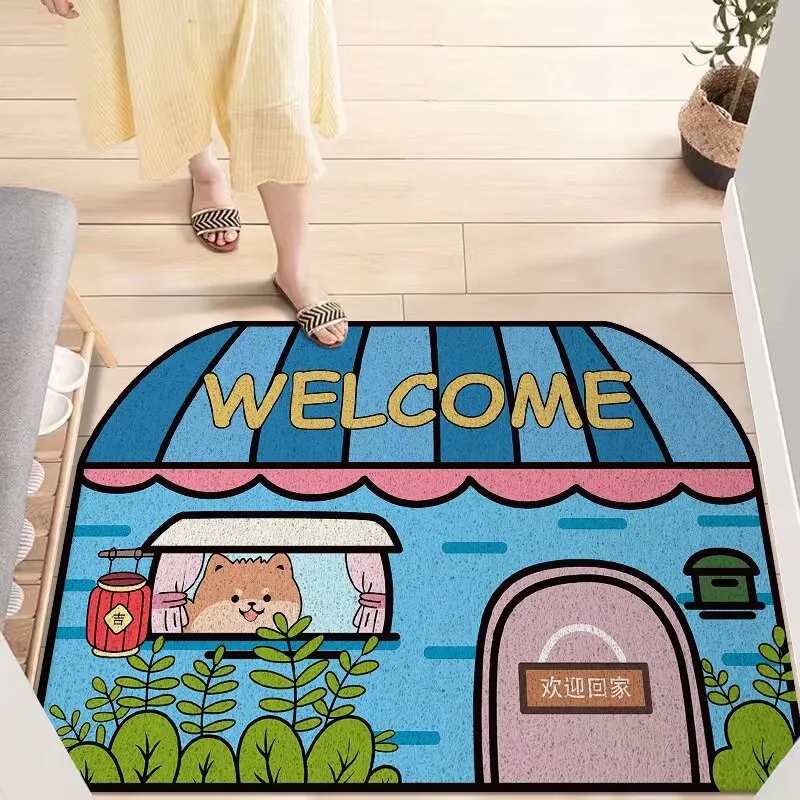 

Коврик для входной двери можно разрезать с дверным ковриком с шелковым кольцом. Входная дверь протирает грунт и нескользящий коврик для ног.