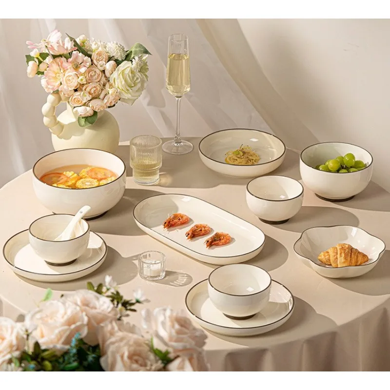 

Household dishes set, ceramic tableware, chopsticks housewarming simple combination