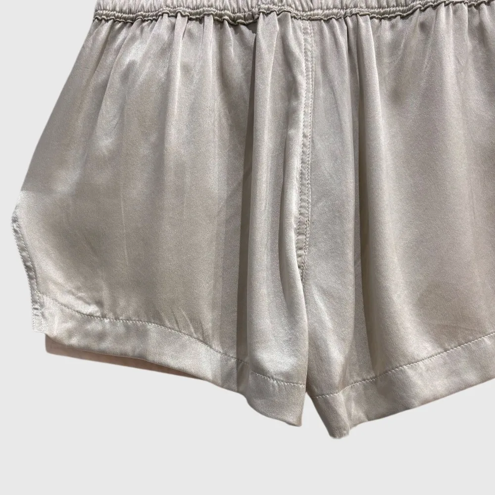 High Street Dark Style Silk Drawstring Shorts Women's Versatile and Eye-catching Leg Length Design Street Style Shorts