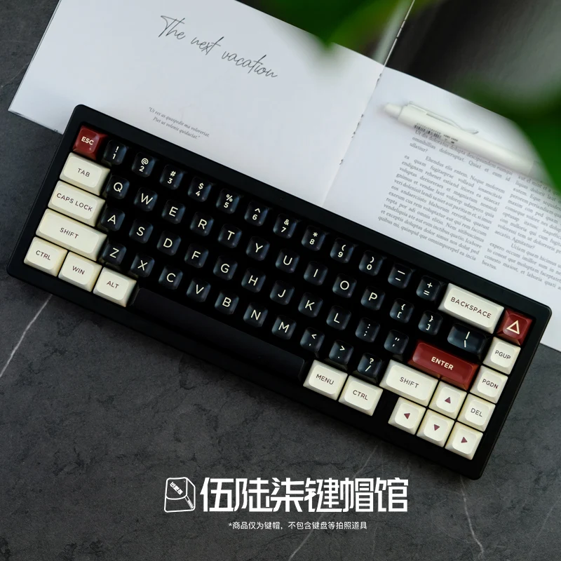 ASA Roman keycap Xueyuan duży węglowy łosoś pbt dwukolorowa adaptacja 61/68/75/84/87 i inne klawiatury mechaniczne