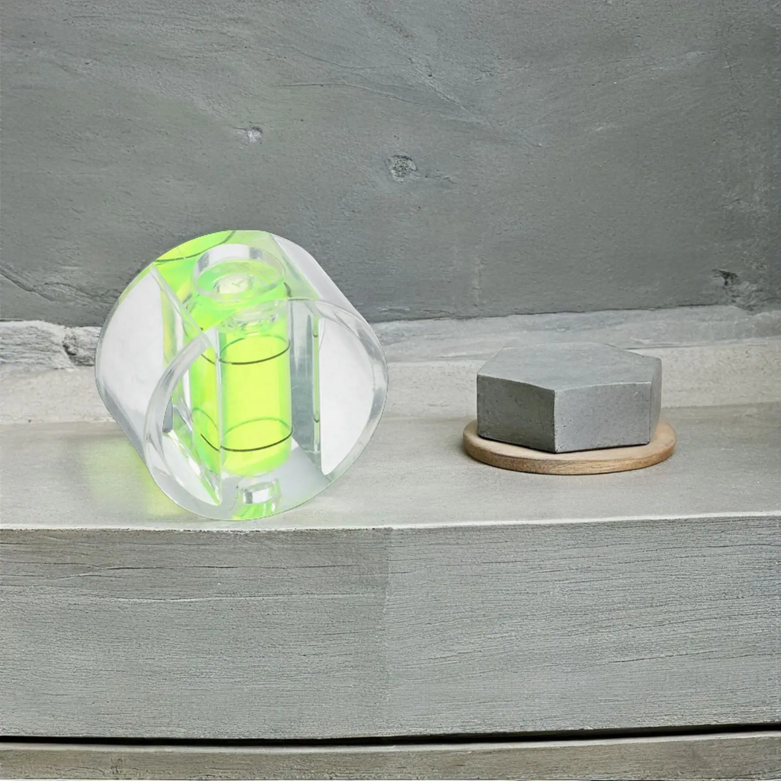 Mini Acrylic Leveling Device Foldable Camper Bubble Construction Tool Measuring Instrument Level Round Stair Gauge