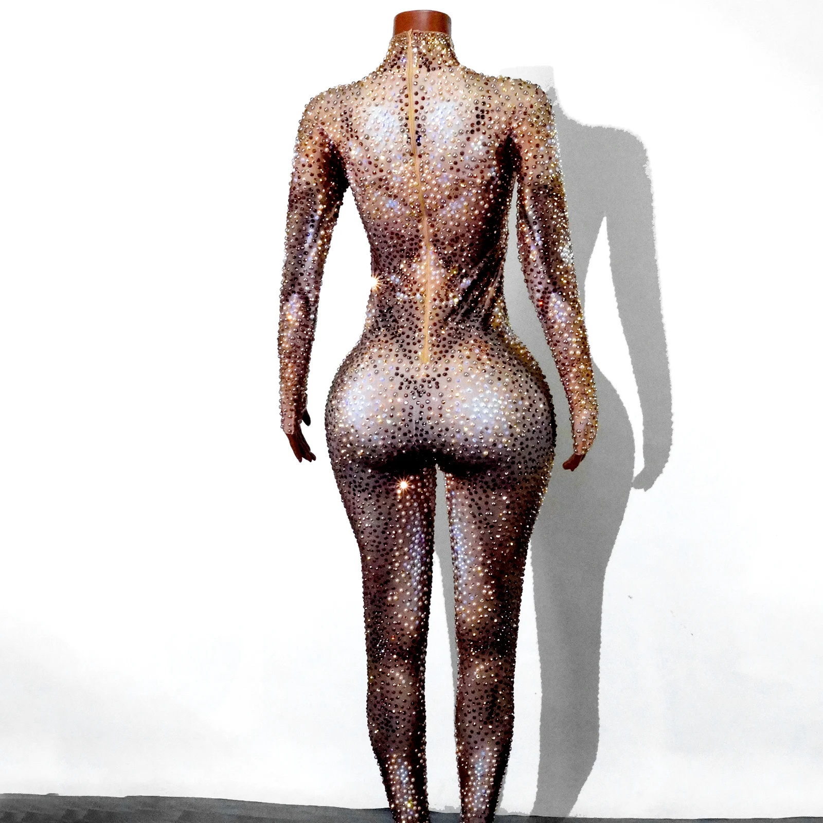 مثير حجر الراين بذلة العضلات رجل القطب الهذيان ملابس رقص الجمباز الزي حفلة جوجو الملابس سحب الملكة زي صورة تبادل لاطلاق النار كلوبوير #2