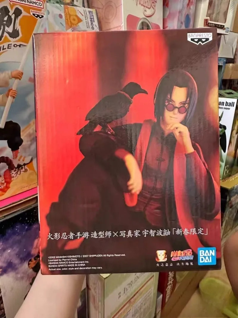 

In Stock Original Bandai Naruto Shippuden Stylist Photographer Uchiha Itachi Anime Action Figures Model Toys Ornament Gifts