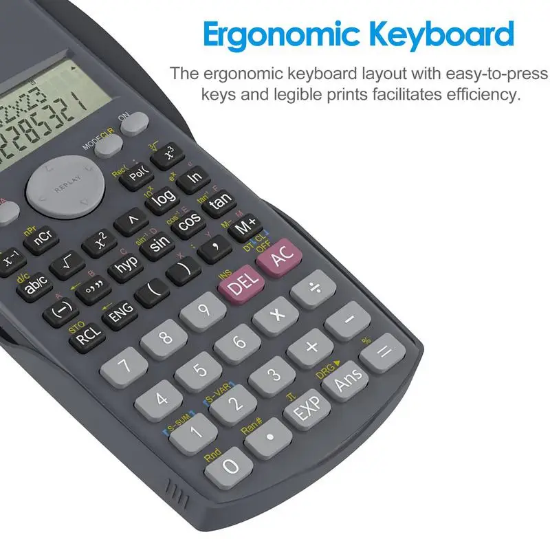 Scientific Calculator with 240 Functions and 2-Line Screen Multi-purpose Portable Student Calculator for Math Teaching