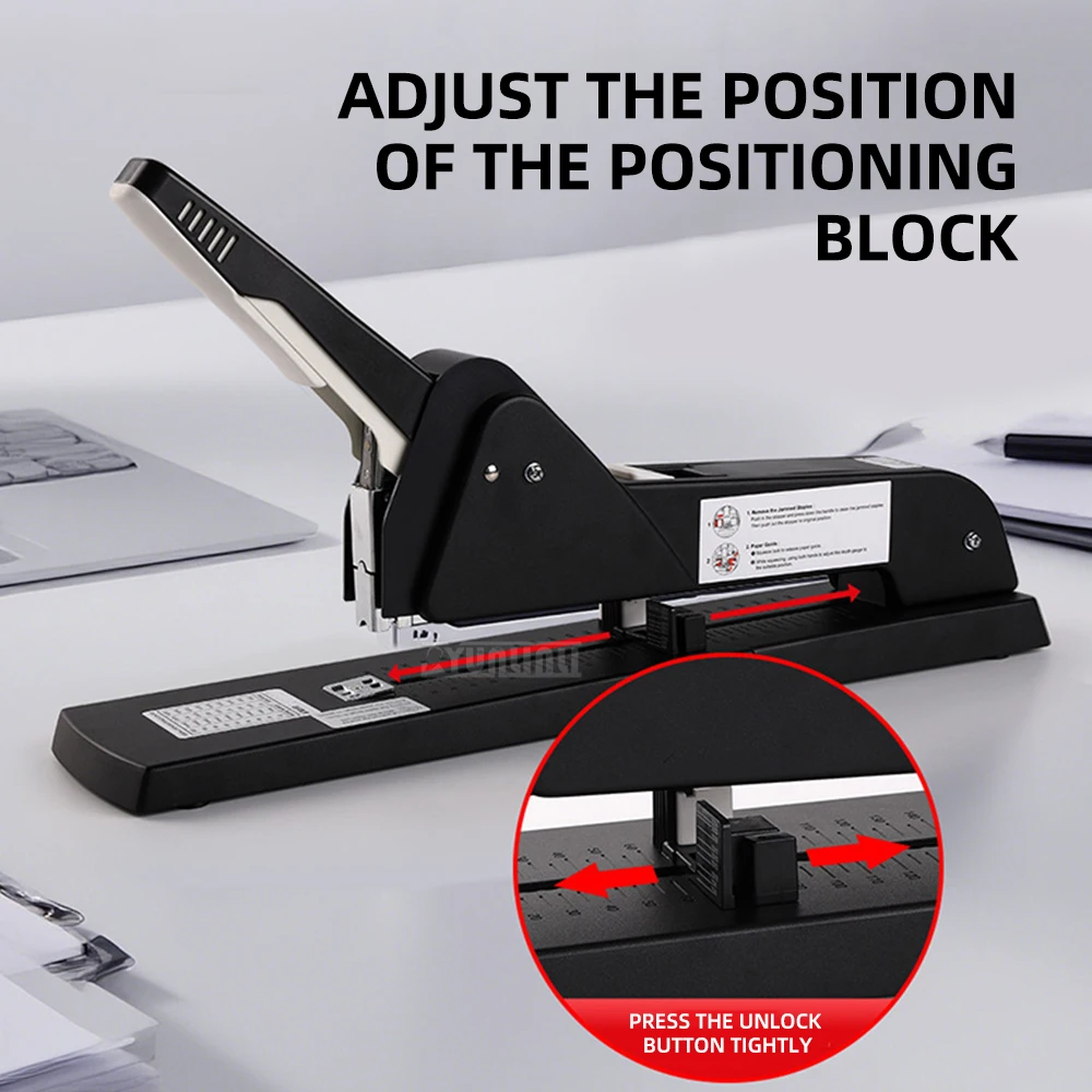 50LH Long Arm Saddle Stapler – 200 Sheets, Heavy Duty, Large Format Middle Seam / Booklet Stapler, Effort-Saving Stapling - view 4