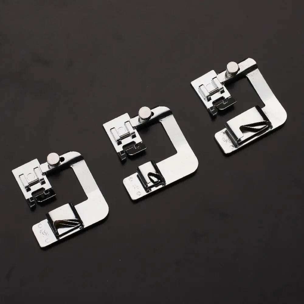 6-25mm Rolled Hem Presser Foot Snap-On Universal Narrow Hemmer Foot Adjustable Width Multifunctional Wide Rolled Foot Home Use