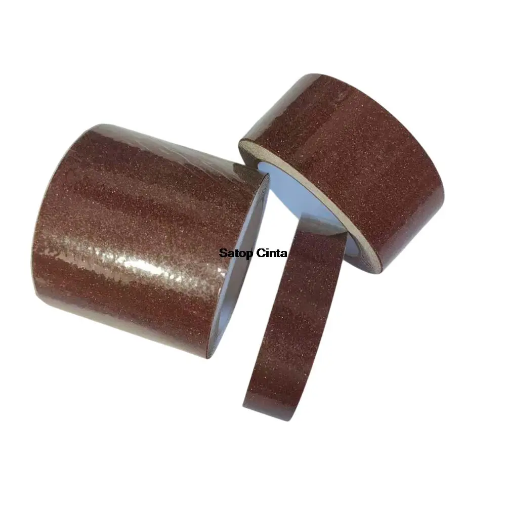 2.5cm/5cm/10cm*5m Brown Non-Slip Safety Grips Tapes Waterproof Adhesive Hazard Caution Strips Non-Skid Traction For Stairs Ramps
