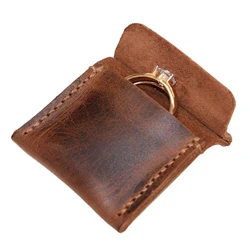 Wedding Ring Bag Small Ring Leather Pouch Wedding Ring Holder Ring Box Ring Case Portable Ring Container Decorative Pouch For