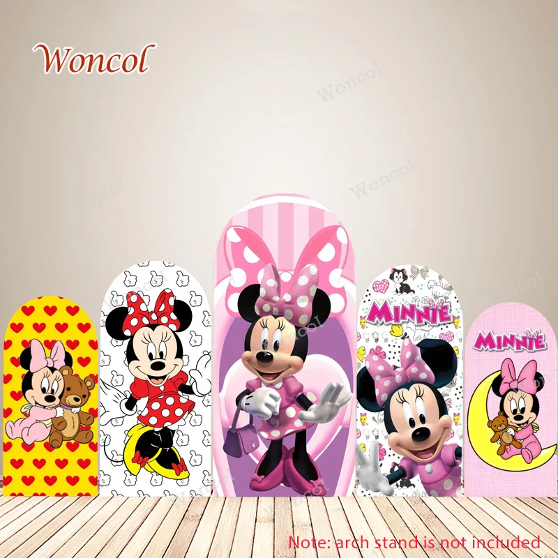 Minnie Mouse Arch fondale Daisy Duck Arch Cover Girl Birthday Baby Shower Double Sided Arch Cover Party Decor puntelli per foto