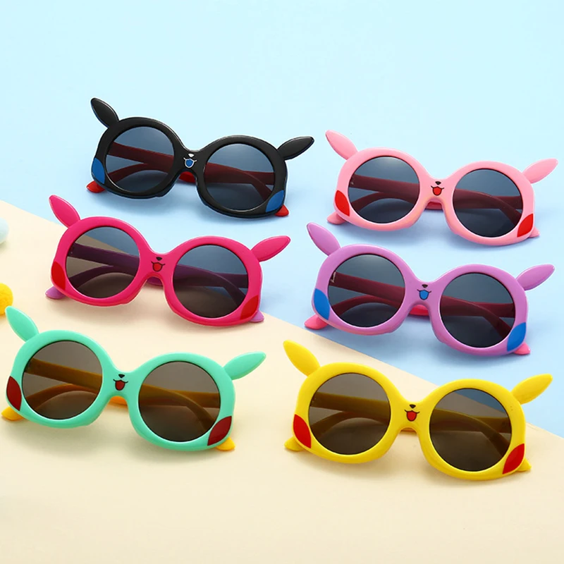 

New Cute Princess Cartoon Animal Bow Children's Polarized Sunglasses Fashion Boys Outdoor Sports Sunscreen Silicone Glasses