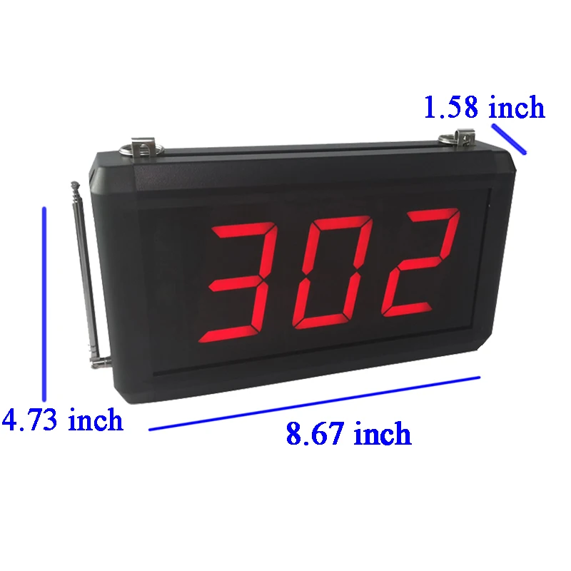 Take A Number System Wireless Queue Management System 3-Digit Display with Next Control Button and Thermal Printer