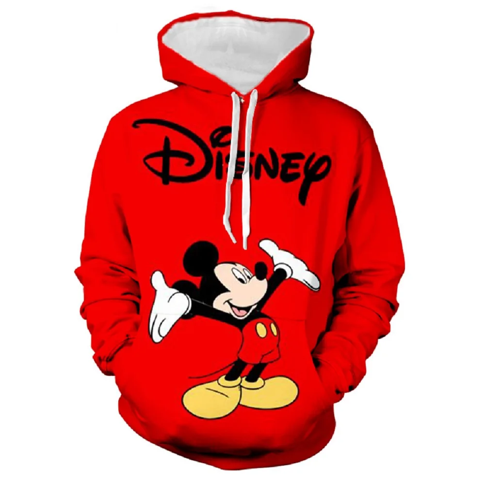 

Mickey Mouse Boys and Girls Hoodies Disney Hoodies 3D Printed Cartoon Pullover Disney Men's Hoodies MINISO Men's Clothing