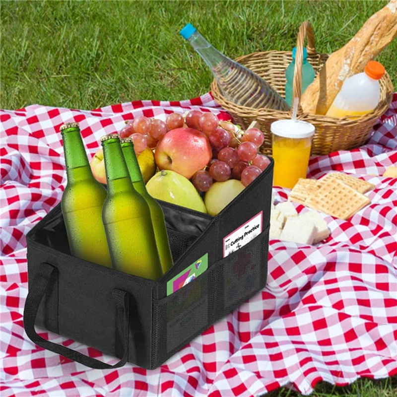 Car Trunk Storage Bag Folding Multifunction Container Tool Barbecue Food Storage Bags Organizer Trunk Box For Universal Car