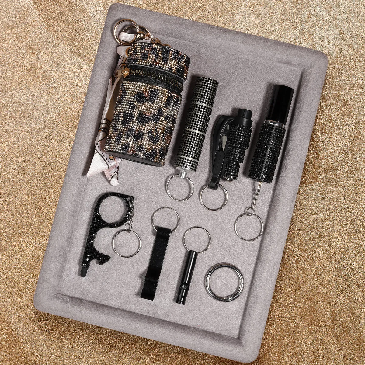 Set portachiavi di sicurezza fai-da-te Set portachiavi di autodifesa Accessori sfusi Portachiavi di autodifesa per donna