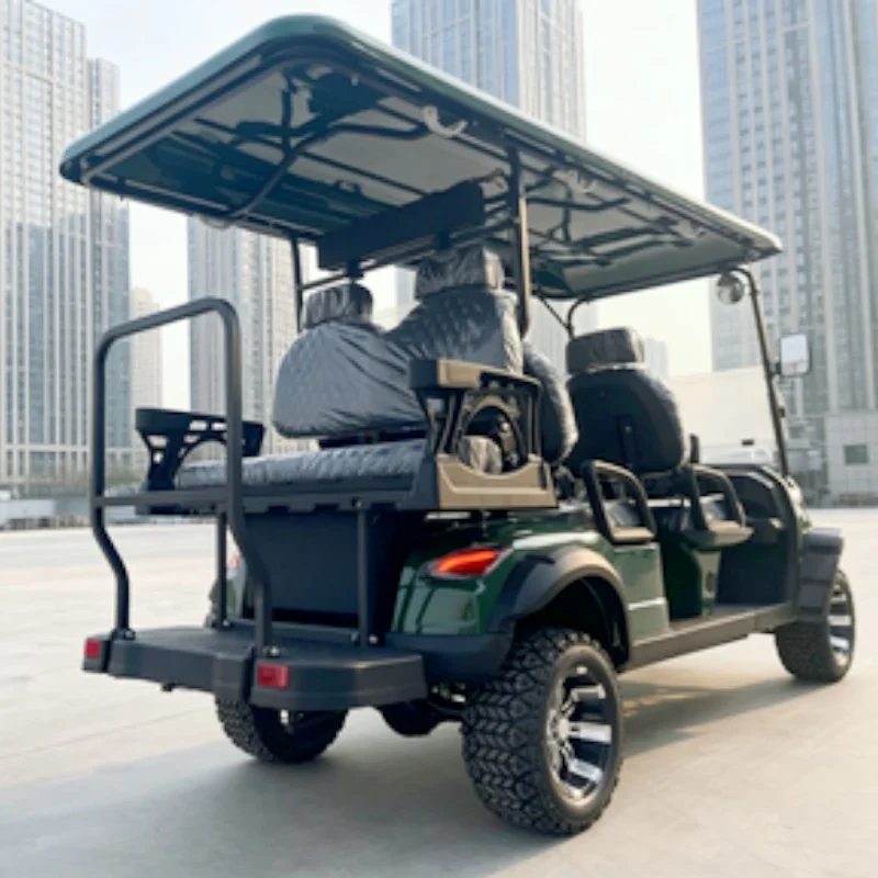 Dylante CE Certified 5KW 6 Seater Electric Golf Cart 72V Li-ion Battery Golf Cart With Seat With Headrest 14-Inch Off-Road Tires