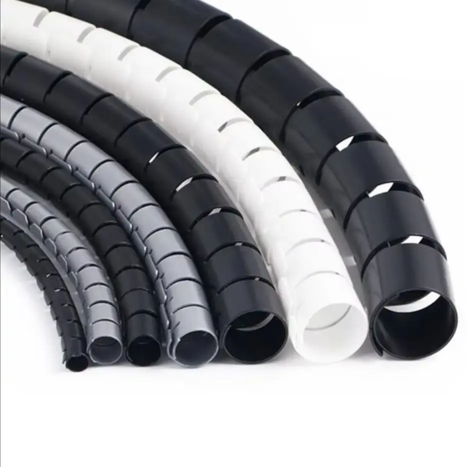 

Protect Dog Bite Cable Wire Wrap Organizer Spiral Tube Cable Winder Cord Protector Flexible Management Storage Pipe 20meters/lot