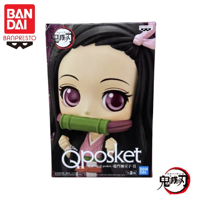 В наличии Bandai Original Banpresto Demon Slayer Qposket Kamado Nezuko Фигурка Модель Куклы Совершенно новые Персонажи Аниме в Коробке