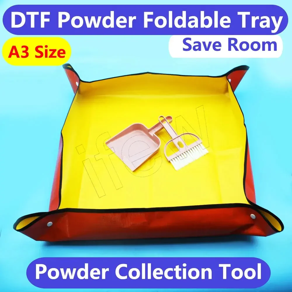 DTF Hot Melt Powder TPU Foldable Tray Kit For Epson A3+ A3 A4 DTF Powder PET Film Glue Collection Tools Shaker Container Tool