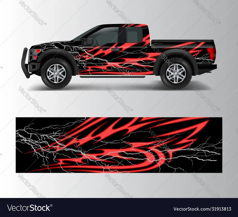 Pickup Sticker Car Full Wrap Sticker Car Decal Decorative Cut Body Racing Graphic Decal Vinyl Wrap Length 400cm Width 100cm