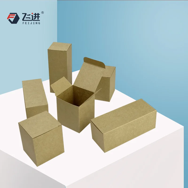 Custom. In-stock Square Black Blank Paper Box Kraft Paper Printing Color Packaging with Red Blind Box