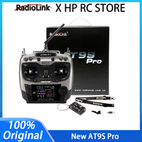 Radiolink 2025 New AT9S Pro TX 10/12CH RC Transmitter – w/ R9DS 2.4G RX – for FPV Racing Drones