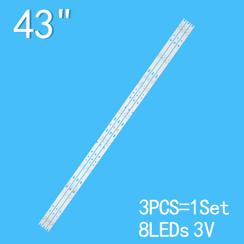 

8LED LED Backlight Sreip For 43T8S HK43D08-ZC22AG-05 303HK430036