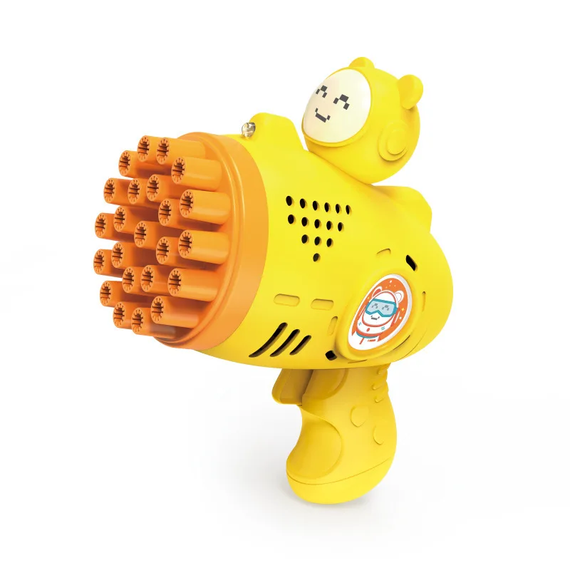 23 Hole Space Bear Bubble Gun Machine Toys Soap Blower Bubble Guns Outdoor Game Bubble Maker Toy for Children Kids Boy Girl Gift