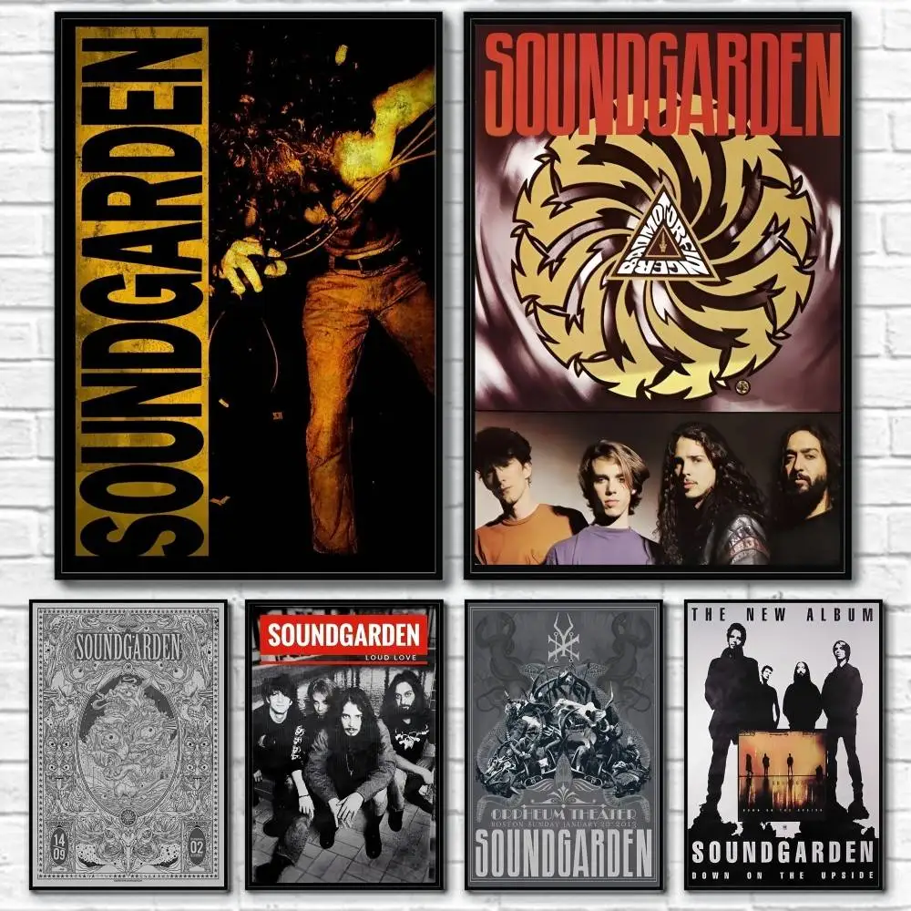 

Band S-Soundgarden Poster Home Living Bed Room Bar Hallway Sticky Wall Art Printing Waterproof Aesthetic Decor