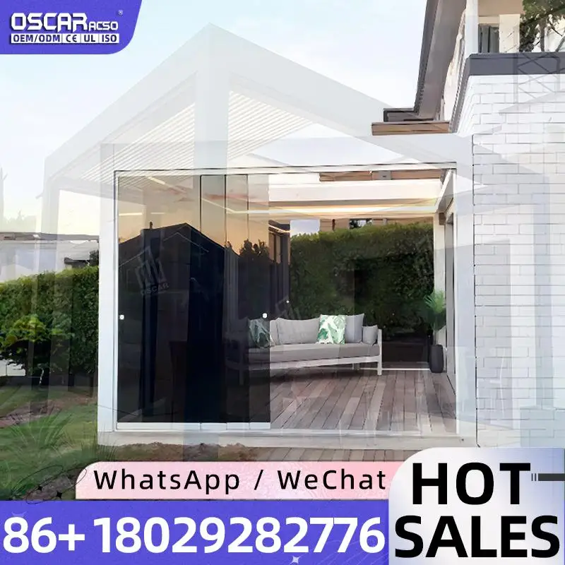 10x12ft Bioclimatic Motorized Aluminum Louver Sun Shade Pergola Kit Powder Coated for Garden Backyard Outdoor pergola