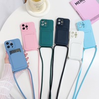 Necklace Cord Strap Lanyard Card Holder Phone Case For Huawei P30 P40 Lite 5G P50 Pro HONOR 50 se nova 6se 7se 9se Wallet Cover