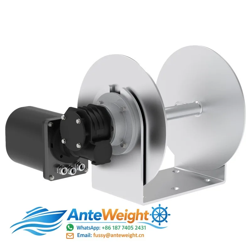 Marine Stainless Steel Yacht Electric Rope Winch 12V 24V Remote Drum Anchor Windlass Stainless Steel Boat Winch DC Winch