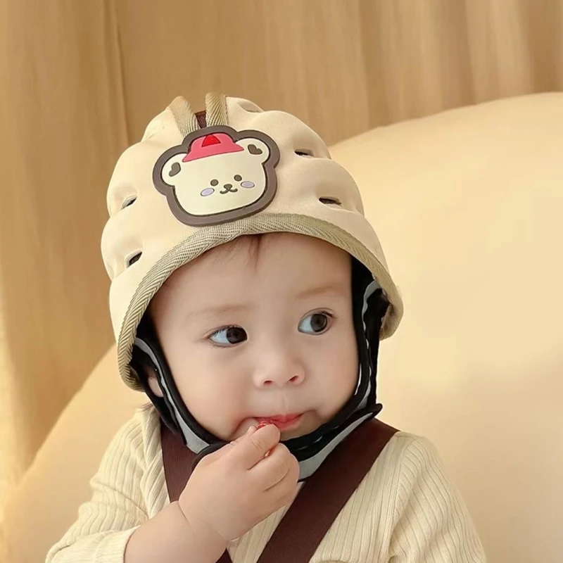 

Baby Safety Helmet Protections Hat Cartoon Bumpers Hat Security Breathable Hat for Toddler Walking Crawling Kids Cap