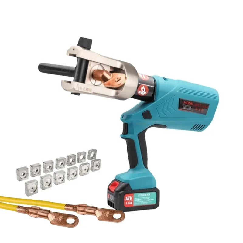 18T EZ-630 Electric Hydraulic Press Machine Portable Cable Nose Terminal Crimping Plier Construction Aluminum/Copper Crimping