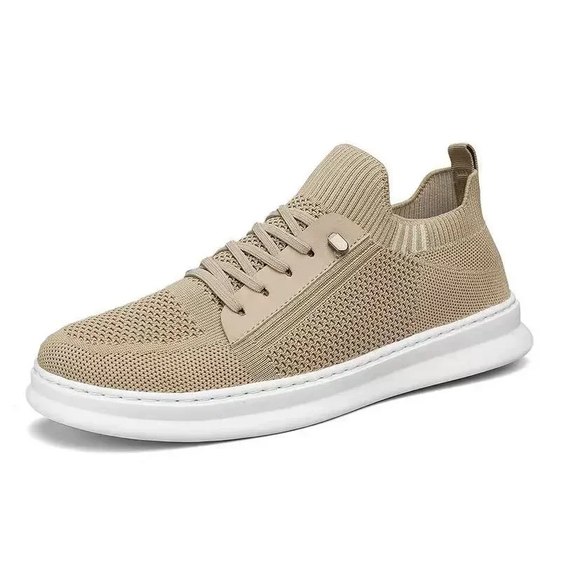 Mesh Men\'s Shoes Trendy Fashion Casual Sports Shoes Lightweight Soft-soled Running Wear Resistant Mesh Shoes