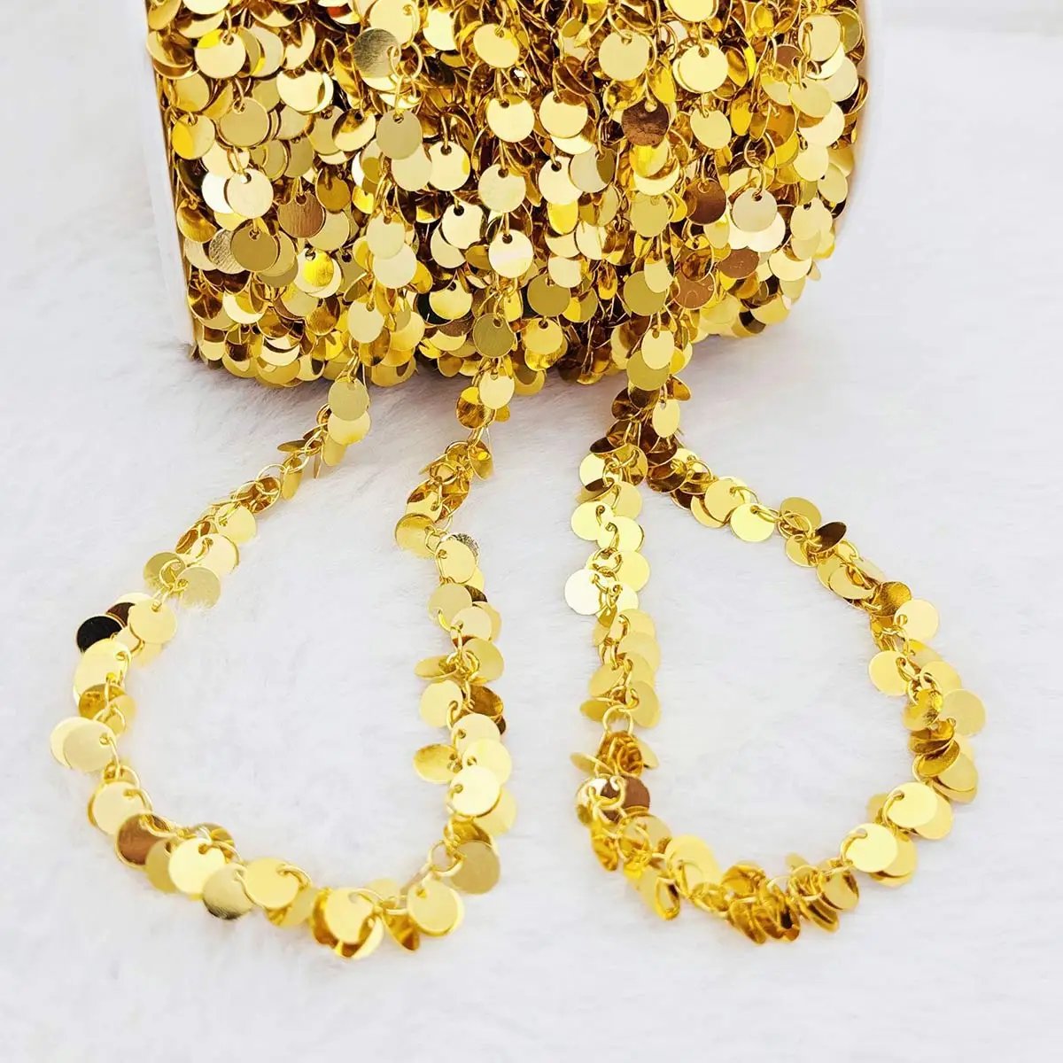 5야드 멀티컬러 구리 링크 체인 라운드 오블레이트 참 6mm DIY 태슬 목걸이 주얼리 공예 재료 패키지