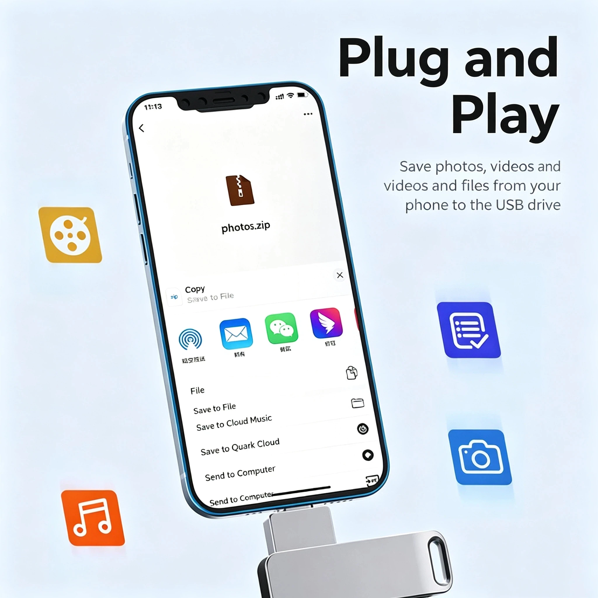 Metalowy pendrive USB3.2 o wysokiej prędkości, typu C, o rzeczywistej pojemności 64TB, 16TB, 8TB, 4TB, do telefonu i komputera. — zdjęcie produktu 5