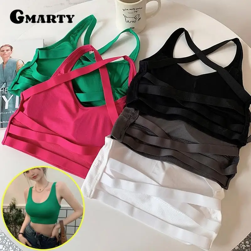 

Sexy Cross Sports Bra Gym Top Women Training Running Yoga Bra Stretch Women Sports Underwear Fitness Workout Women Tank Tops