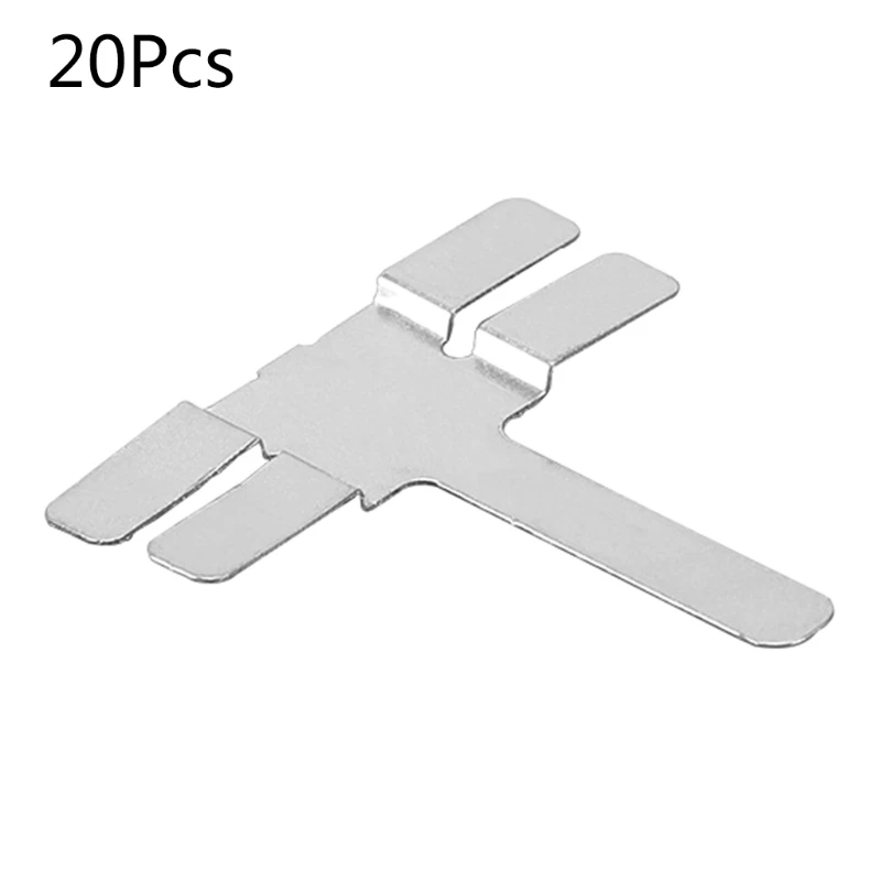 652F 20 Pieces T-shaped Nickel Battery Connector Widely Used in Nickel-metal Hydride and Lithium Batteries Low Resistivity