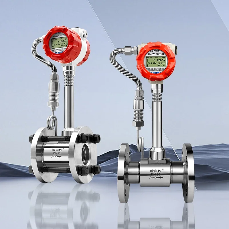 

Steam Flow Meter vortex Flow Meter with Temp and Pressure Compensation Flange Connection