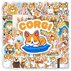 Cartoon Pet Corgi Dog Stickers Animal DIY Kids Toys Gift Waterproof Decal for Laptop Phone Scrapbook Luggage Decorative