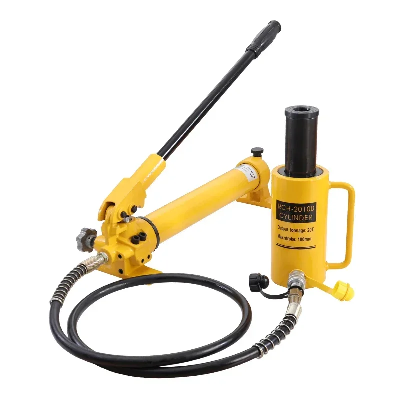 RCH-20100 Hollow Hydraulic Cylinder Output 20 Tons Stroke 100mm Hydraulic Jack with CP-700 Manual Pump