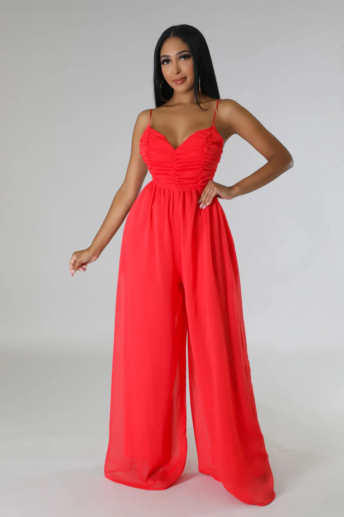 2025 New Summer Women's Suspender Backless Sexy Solid Color Casual Fashion Jumpsuit