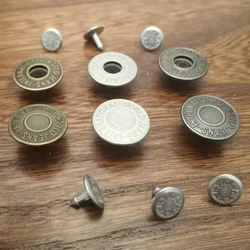 100sets/Lot Garment Rivet YKK Buckle Leaves Denim Jeans Button Antique Silver Bronze Copper Black Nickel Pant Sewing Accessory