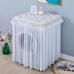 Simple Stylish Washing Machine Cover Embroidered Fabric Lace All Inclusive Sun Protection Drum Washing Machine Dust Cover ZE872