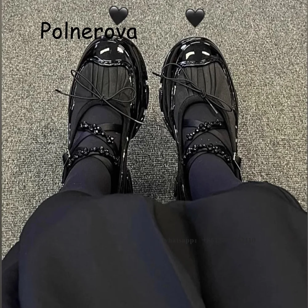 Motylkowy węzeł czółenka gruba podeszwa buty damskie ze skrzyżowaniem solidne letnie trampki Mary Jane o płytkiej wysokości zwiększające eleganckie