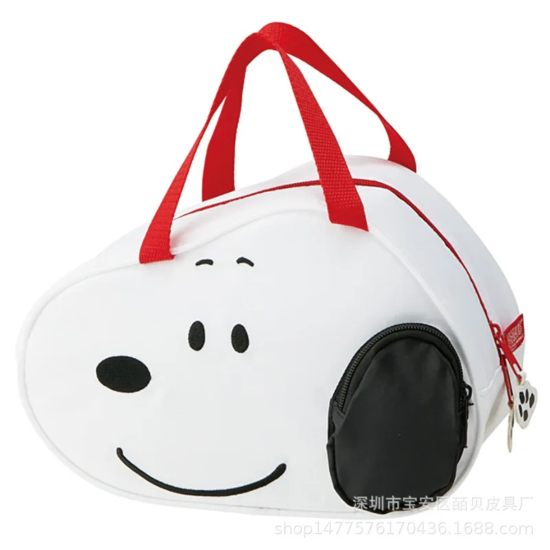 

Miniso Snoopy Anime Cartoon FigureCanvas Lunch Box Cute Hand Carry Snack Bag Bento Storage Bag Kawaii Gift Toys for Children