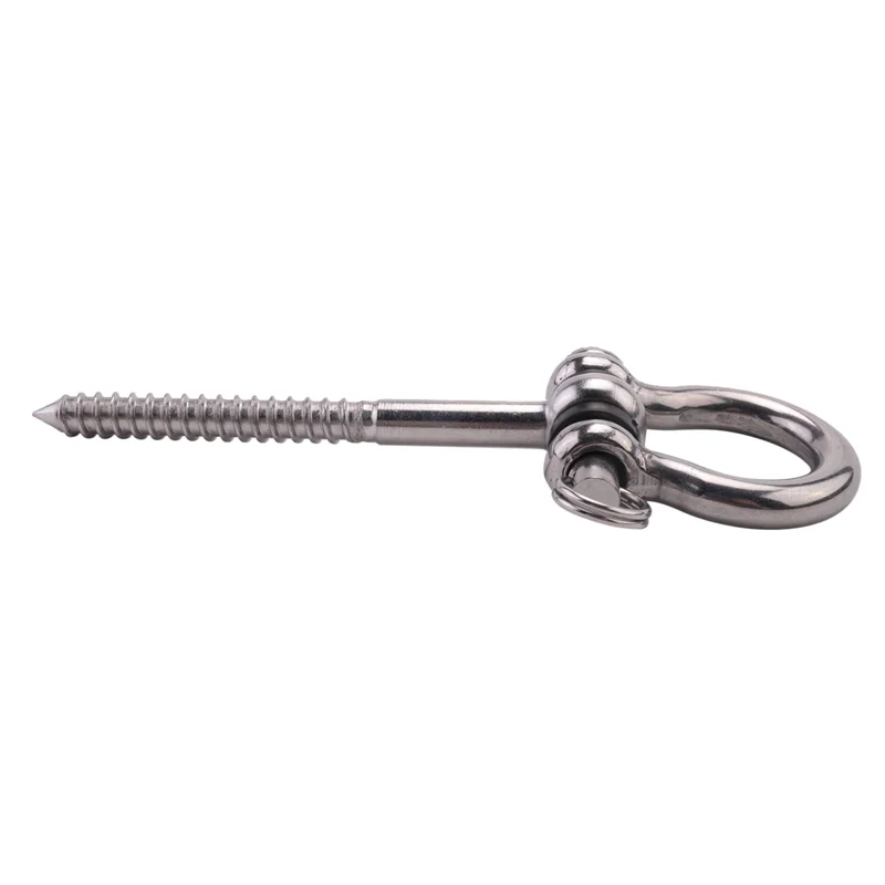 

A04G-4 Pcs 304 Stainless Steel Screw Bracket Heavy Duty 180° Swing Hangers Yoga Hammock Chair Sandbag Hardware Swing Sets