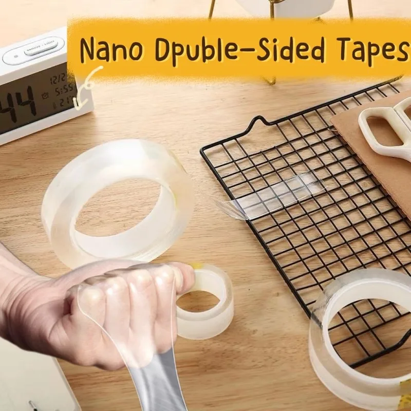 

Double Sided Nano Tape Extra Strong Decorative Adhesive Tapes Thickened Transparent Waterproof Tapes Glue Useful Things for Home
